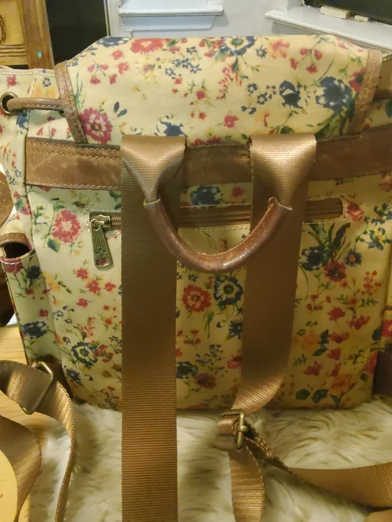 Patricia Nash Floral Canvas Backpack VGUC~EUC - Picture 7 of 15